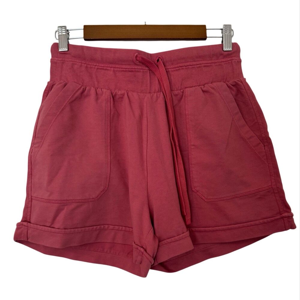 Zella Organic Cotton Shorts Medium Coral Pink Casual Minimalist Pull On
